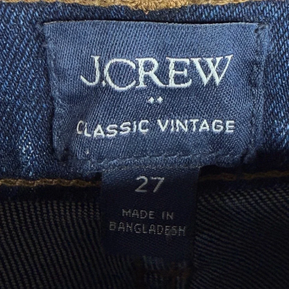 J. Crew Classic Vintage Raw Hem Jeans size 27 Blue